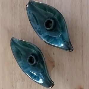 Blue Mountain Pottery Candlestick  Holders